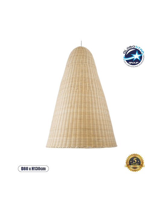 GloboStar Mahana Ceiling Light Beige Boho Grid with E27 Socket 80x80x130cm