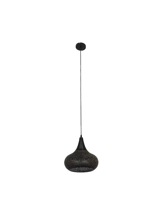 GloboStar Janis Black Bell Pendant Ceiling Light with E27 Socket 30x30x30cm