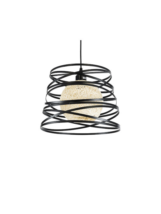 GloboStar Carter Pendant Light Black Grid with Socket E27 32x33x25cm