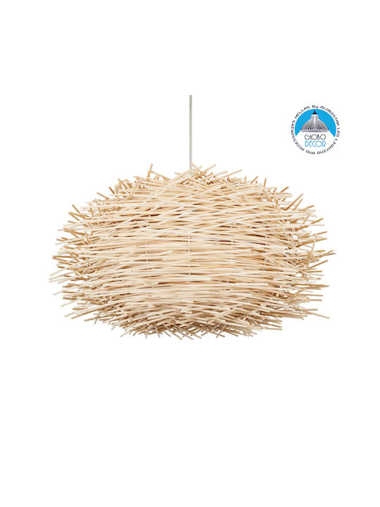GloboStar Minorca Pendant Light Beige Bell with Socket E27 60x60x35cm