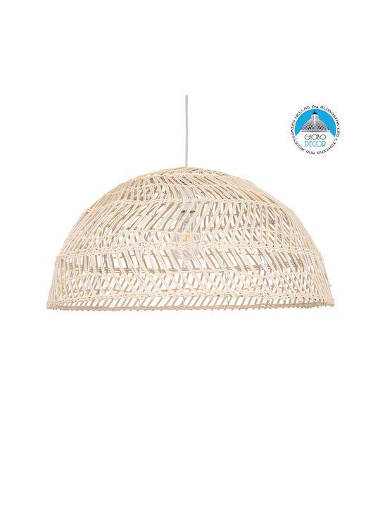 GloboStar Canary Ceiling Light Beige Boho Bell with E27 Socket 60x60x29cm