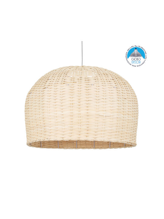 GloboStar Hängelampe Beige Boho Glocke 50cm.