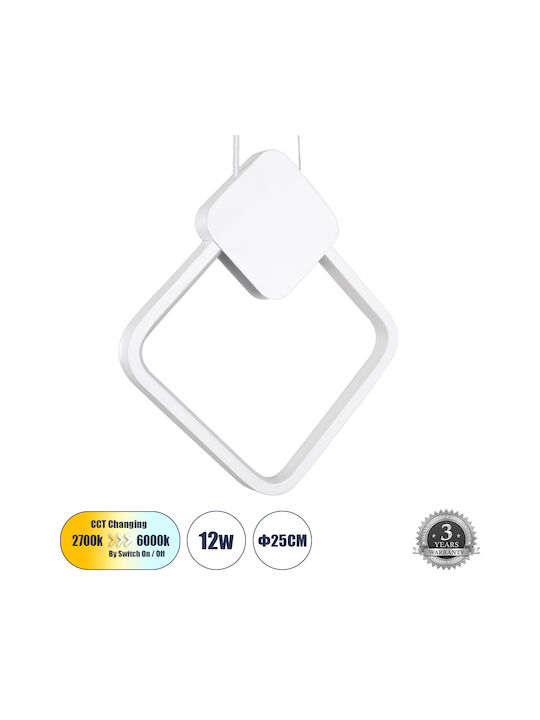 GloboStar Mary Pendant Light White 20x28.5cm