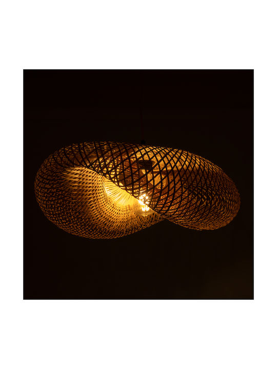 GloboStar Mexico Pendant Light Beige Boho Grid with Socket E27 65x46x30cm
