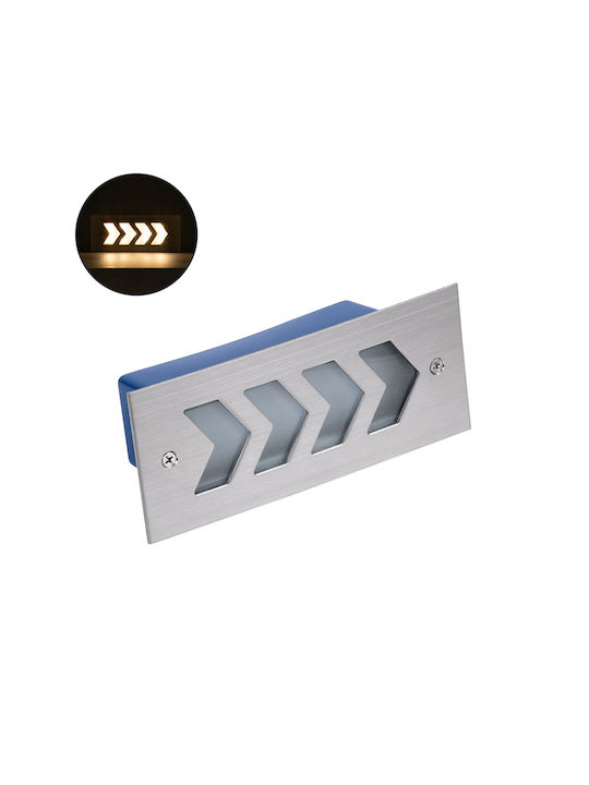 GloboStar Wandmontierte Außenbeleuchtung Deckenleuchte LED IP67 6W mit Warmweißem Licht 17x7x5.5cm