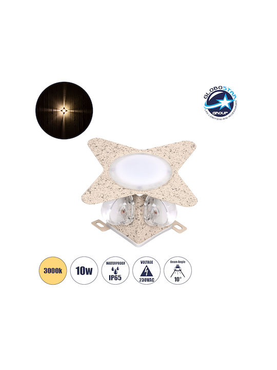 GloboStar Cina Wall-Mounted Outdoor Ceiling Lamp LED IP65 10W with Warm White Light Double Beam