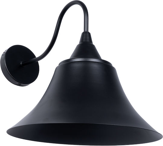 GloboStar Industrial Wall Lamp with E27 Socket Black 30x30cm