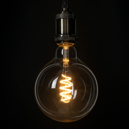 GloboStar Edison Retro Λάμπα LED 6W 180mm για Ντουί E27 και Σχήμα G125 Θερμό Λευκό 510lm Dimmable