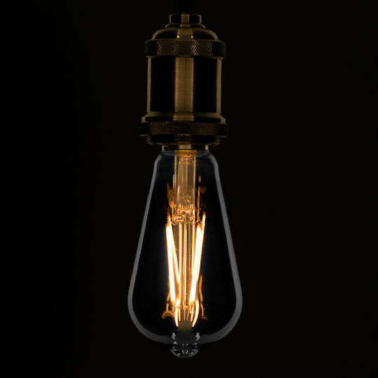 GloboStar Edison Retro LED-Lampe 8W 145mm für Fassung E27 und Form ST64 Warmes Weiß 800lm Dimmbar