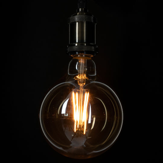 GloboStar Edison Retro LED крушка 8W 180mm за фасунга E27 и форма G125 Топло бяло 840лм Димируем