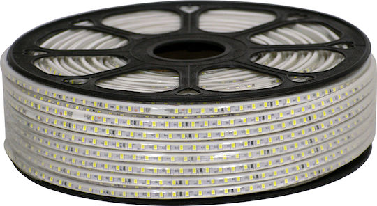 GloboStar Waterproof LED Strip 220V Cold White Light 1m Type SMD2835