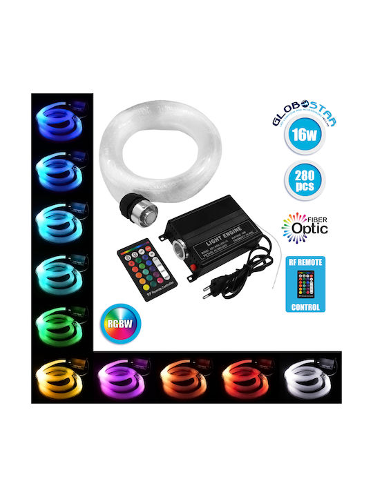 GloboStar Dekoratives Tischlicht LED RGBW Optische Faser 11,5cm