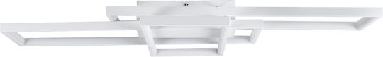 GloboStar Quadra Deckenleuchte 85cm Weiß mit Integrierter LED und Fernbedienung