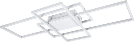 GloboStar Quadra Plafonieră de Tavan 105buc Albă cu LED Integrat și Telecomandă