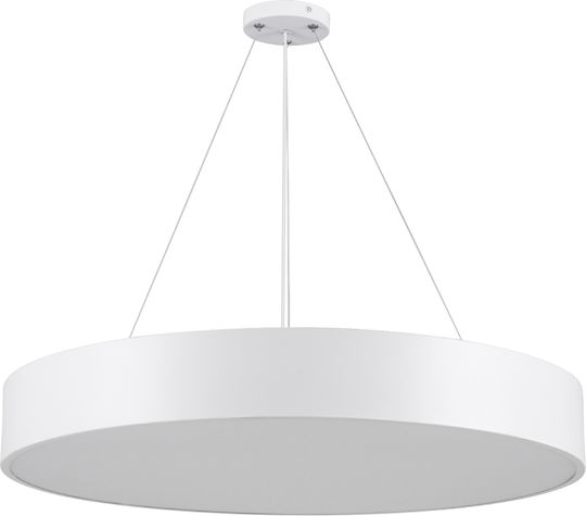 GloboStar Burton Ceiling Mount Light 60cm White with Integrated LED and Remote Control