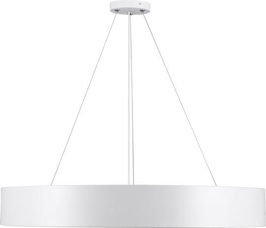 GloboStar Burton Ceiling Mount Light 60cm White with Integrated LED and Remote Control