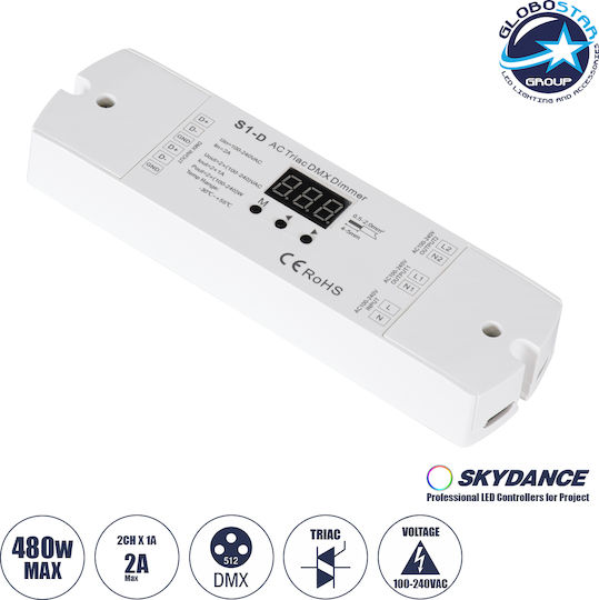 GloboStar Dimmer IR (Informationsanforderung) Wandmontierter Dimmer 70671