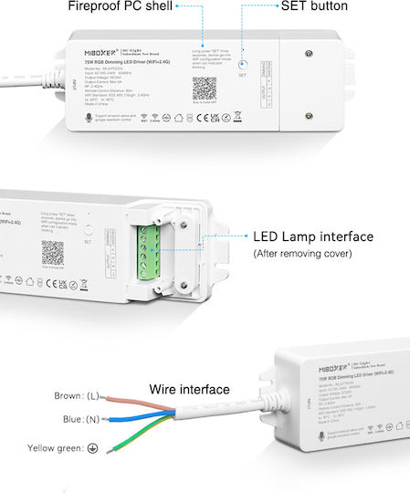 GloboStar Безжичен RGB контролер RF 71439