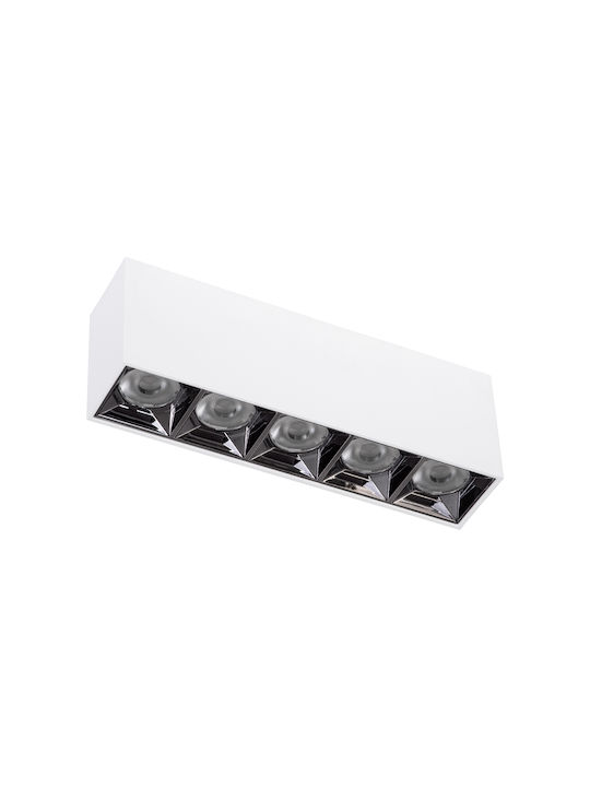 GloboStar Luminar Superior Spot with 5 Lights and with Socket GU10 in White Color