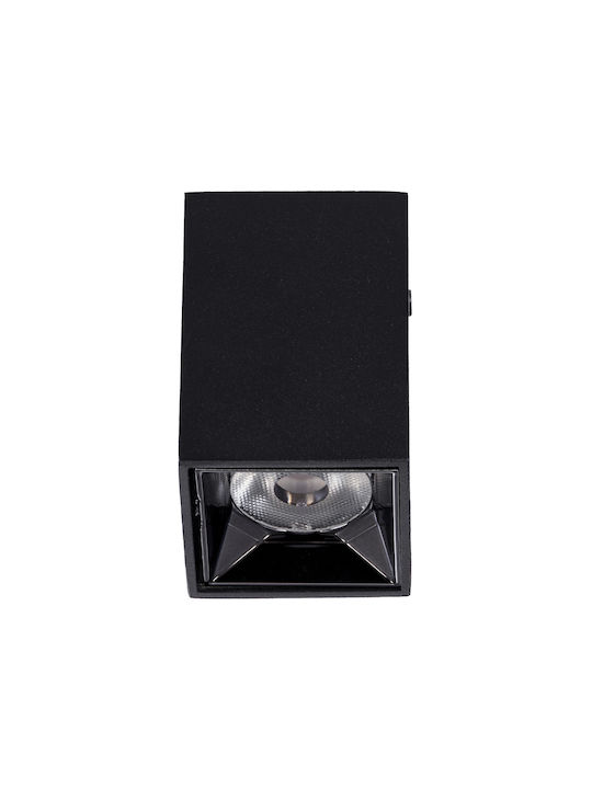 GloboStar Luminar Superior Einzel LED Natürliches Weiß Spot in Schwarz Farbe