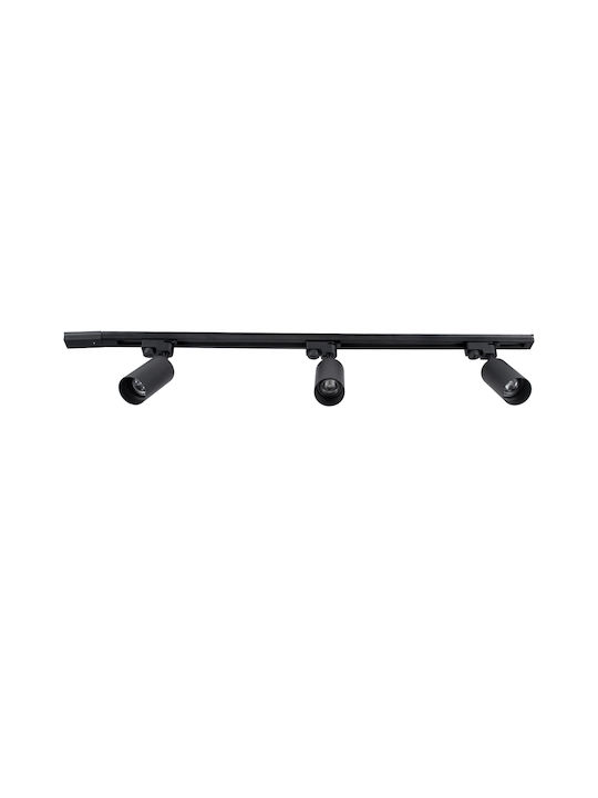 GloboStar Leo Triple Spot with Socket GU10 in Black Color