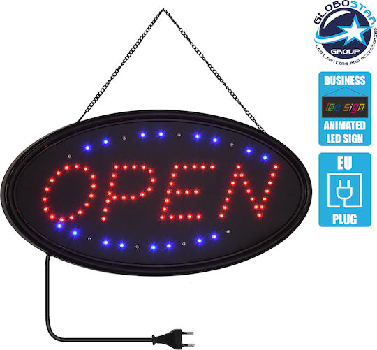 GloboStar Motion LED Sign One - Sided 47.5x24.5cm