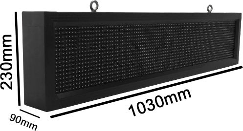 GloboStar Rolling LED Sign One - Sided Waterproof 104x24cm Red