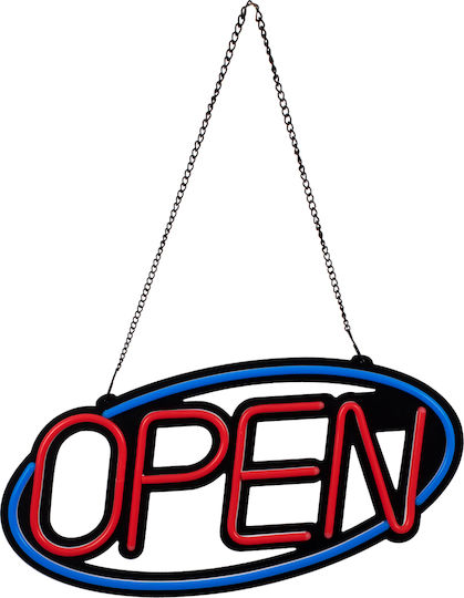 GloboStar Rolling LED Sign One - Sided 47.5x25cm Red / Blue