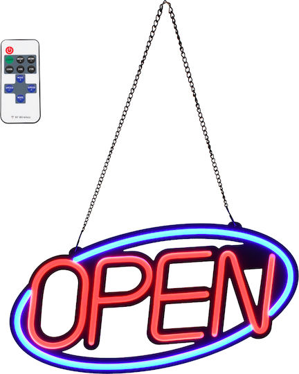 GloboStar Rolling LED Sign One - Sided 47.5x25cm Red / Blue