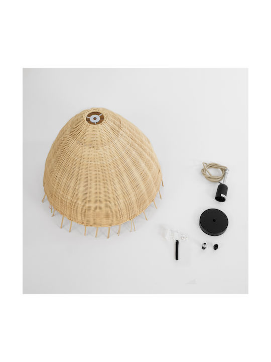 GloboStar Aquatic Pendant Light Beige Boho Grid with Socket E27 40x36cm