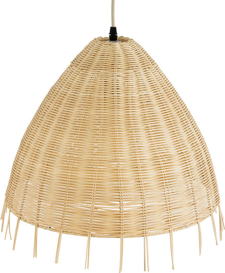 GloboStar Aquatic Pendant Light Beige Boho Grid with Socket E27 40x36cm