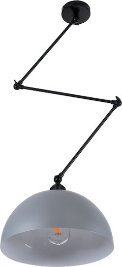 GloboStar Lotus Grey Bell Pendant Ceiling Light with E27 Socket 30x21x21cm