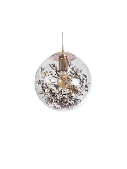 GloboStar Harper Deckenleuchte Gold Kugel mit Lampenbirnensockel E27 25x25x30cm