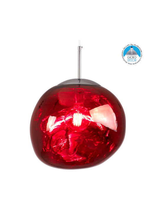 GloboStar Dixar Pendant Light Red Ball with Socket E27 41x41x45cm