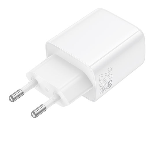 Borofone Charger Without Cable with USB-C Port 20W Power Delivery / Quick Charge 3.0 Whites (BN26 Fuente)