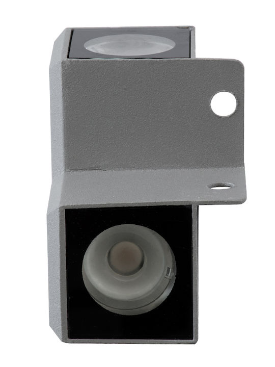 GloboStar Dona Επιτοίχιο Εξωτερικό Σποτ LED IP66 10W με Θερμό Λευκό Φως 8.2x8.2x6εκ.