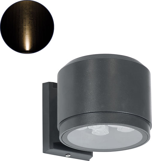 GloboStar Wall-Mounted Outdoor Spot LED IP67 24W with Warm White Light Double Beam