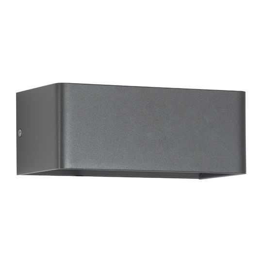 GloboStar Circoa Επιτοίχια Εξωτερική Πλαφονιέρα LED IP44 10W με Θερμό Λευκό Φως Διπλής Δέσμης 20x8x10εκ.