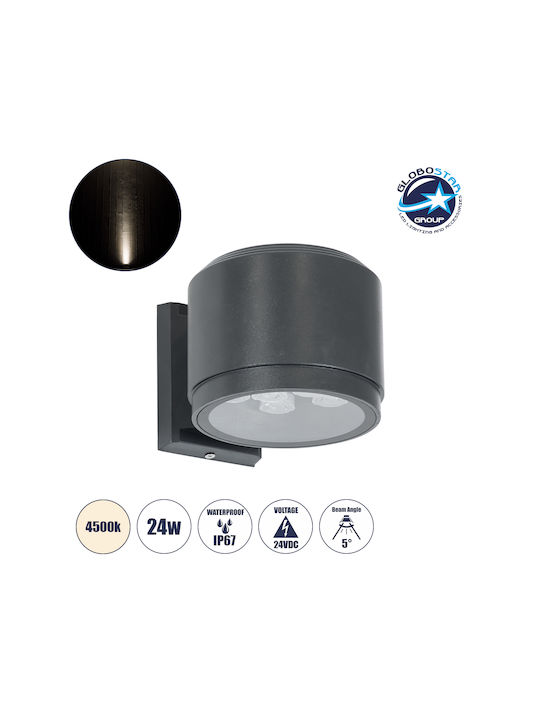 GloboStar Wall-Mounted Outdoor Spot LED IP67 24W with Natural White Light Double Beam