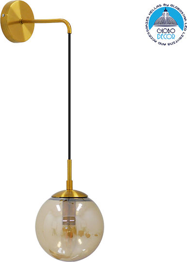 GloboStar Madison Modern Wall Lamp with E27 Socket Gold 15x15x15cm