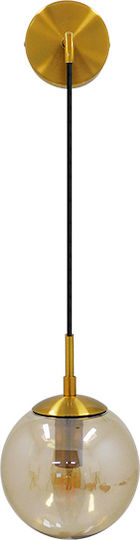 GloboStar Madison Modern Wall Lamp with E27 Socket Gold 15x15x15cm