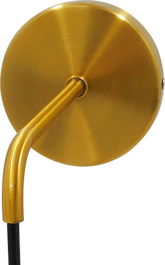GloboStar Madison Modern Wall Lamp with E27 Socket Gold 15x15x15cm