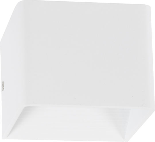 GloboStar Circoa Επιτοίχια Εξωτερική Πλαφονιέρα LED IP44 10W με Θερμό Λευκό Φως Διπλής Δέσμης 10x8x10εκ.