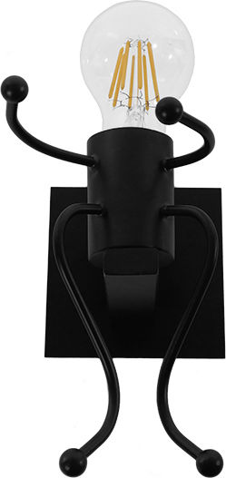 GloboStar Joyce Modern Lamp Wall with Socket E27 Black 12x19x17cm
