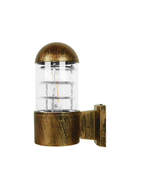 GloboStar Norma Modern Lamp Wall with Socket E27 Bronze 17x23cm