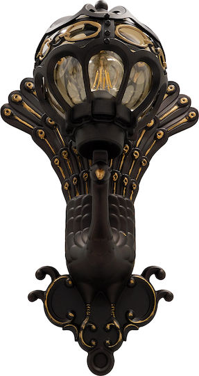 GloboStar Cornelia Vintage Lamp Wall with Socket E27 Brown 32x20x55cm