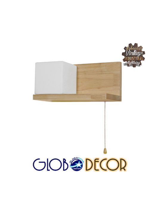 GloboStar Modern Lamp Wall with Socket E27 Beige 30x14.5x15cm