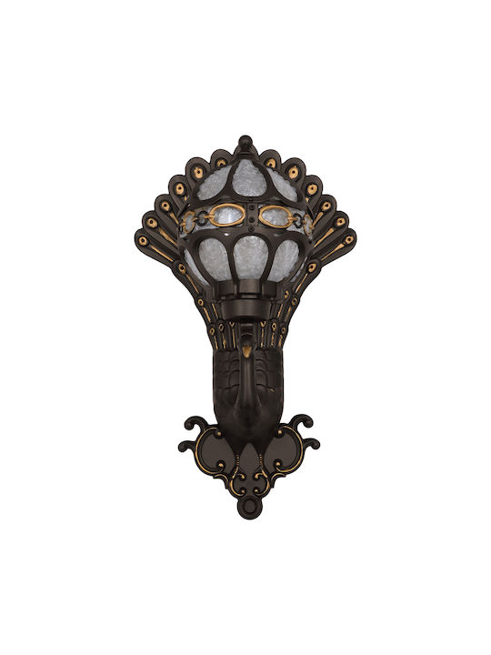 GloboStar Cornelia Vintage Lamp Wall with Socket E27 Brown 32x20x55cm