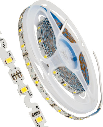 GloboStar Ταινία LED 12V Φυσικό Λευκό Φως 5m Τύπου SMD2835