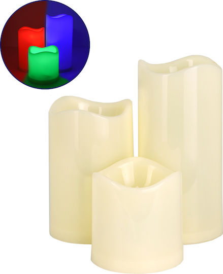 GloboStar Dekorative Lampe Wachs-Politur Mehrfarbig 3Stück
